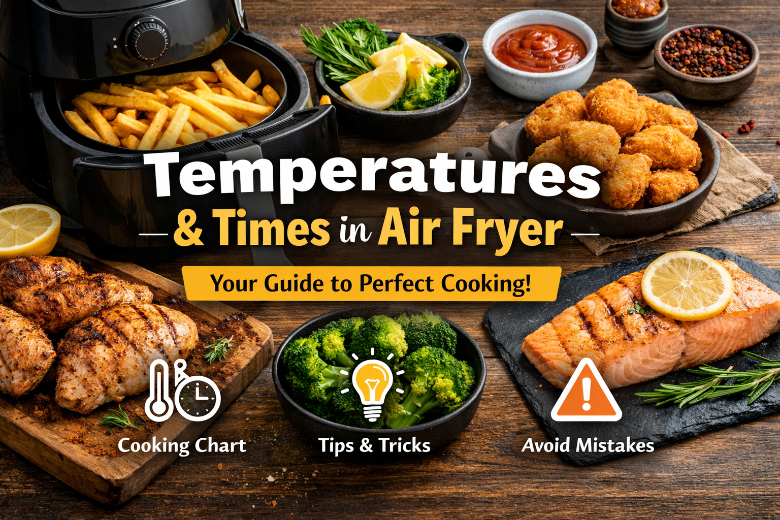 temperature and time in air fryer