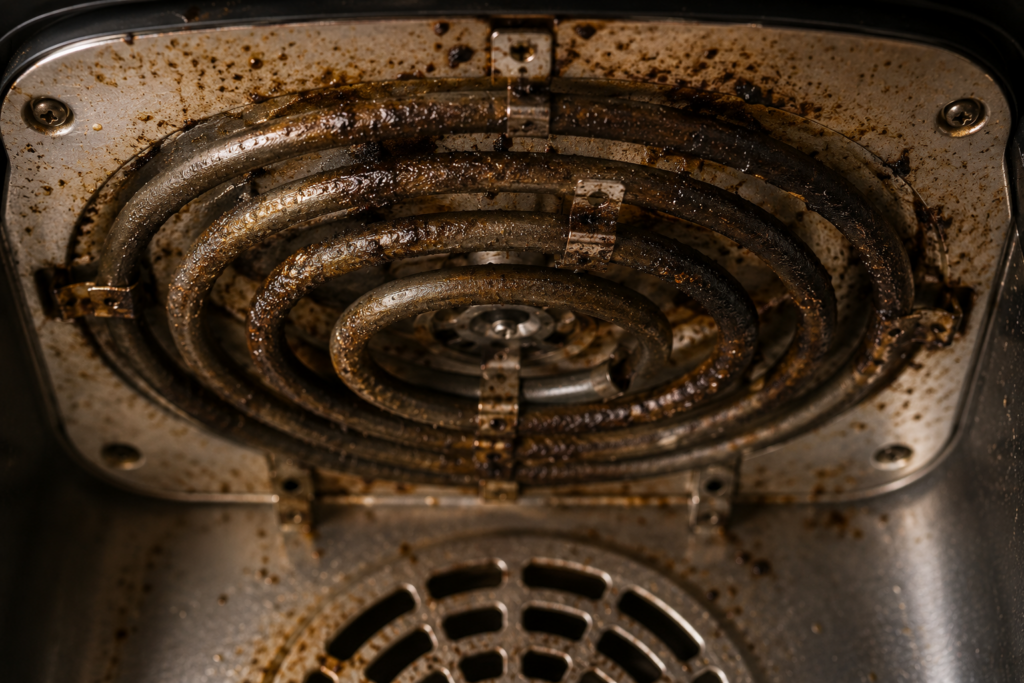 dirty heating element