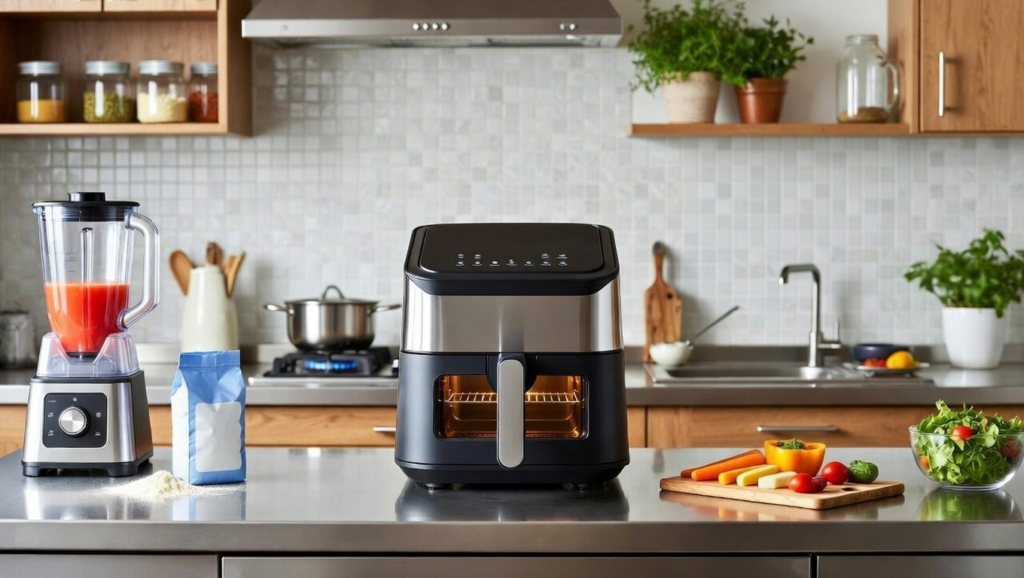 air fryer placed on the kitchen counter