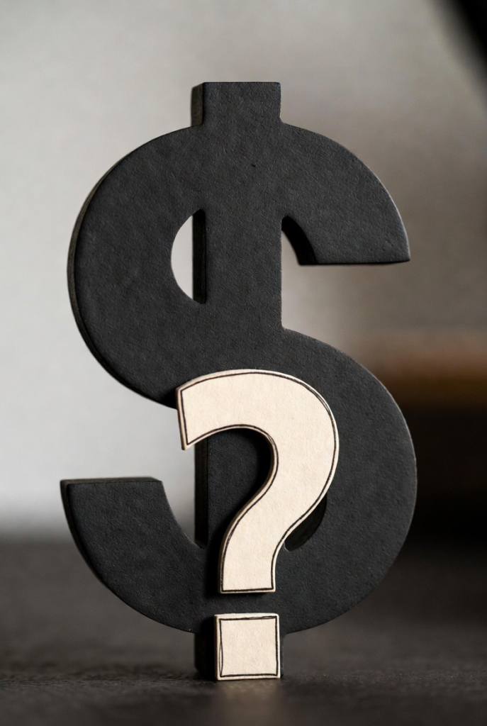money sign with a question mark