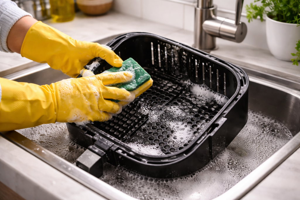 washing air fryer basket