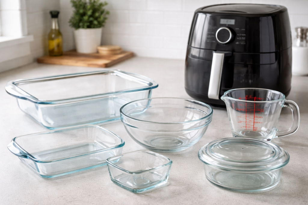 can you use glass in air fryer