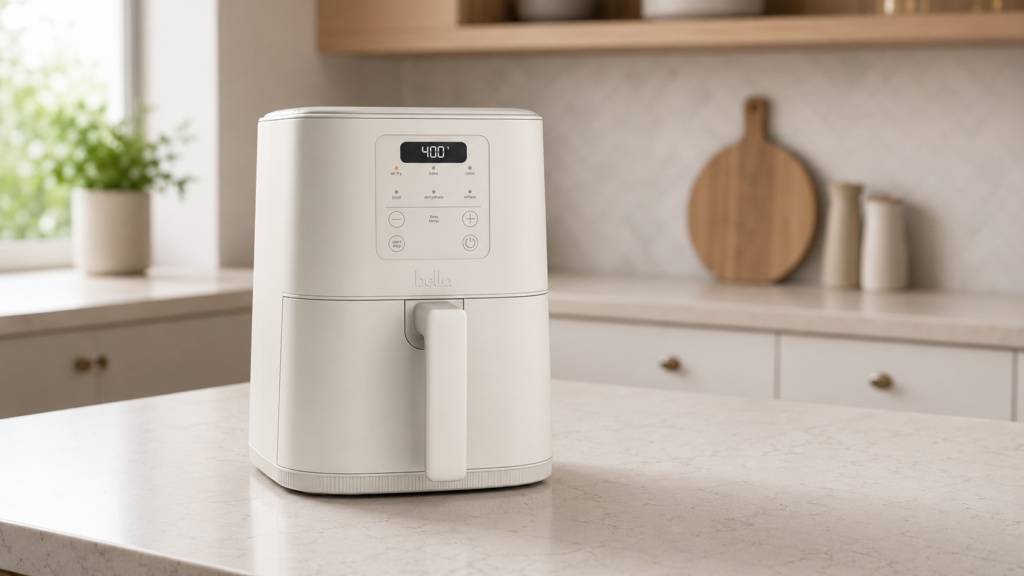 Bella six-quart Slim air fryer with EverGood PFAS-free ceramic basket