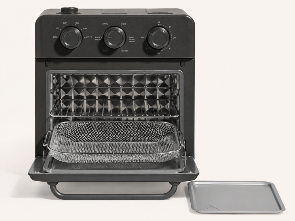 Our Place Wonder Oven with stainless-steel interior and removable cooking accessories