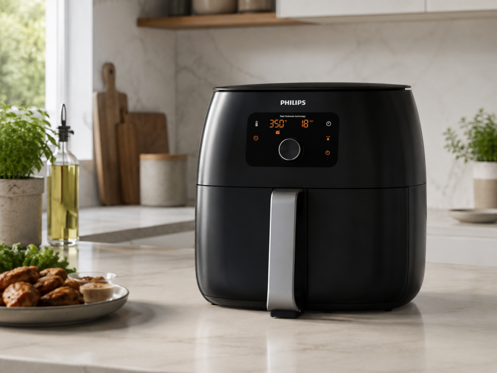 philips premium xxl air fryer in a modern kitchen 